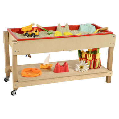 Wood Designs Sand and Water Table with Top Shelf
