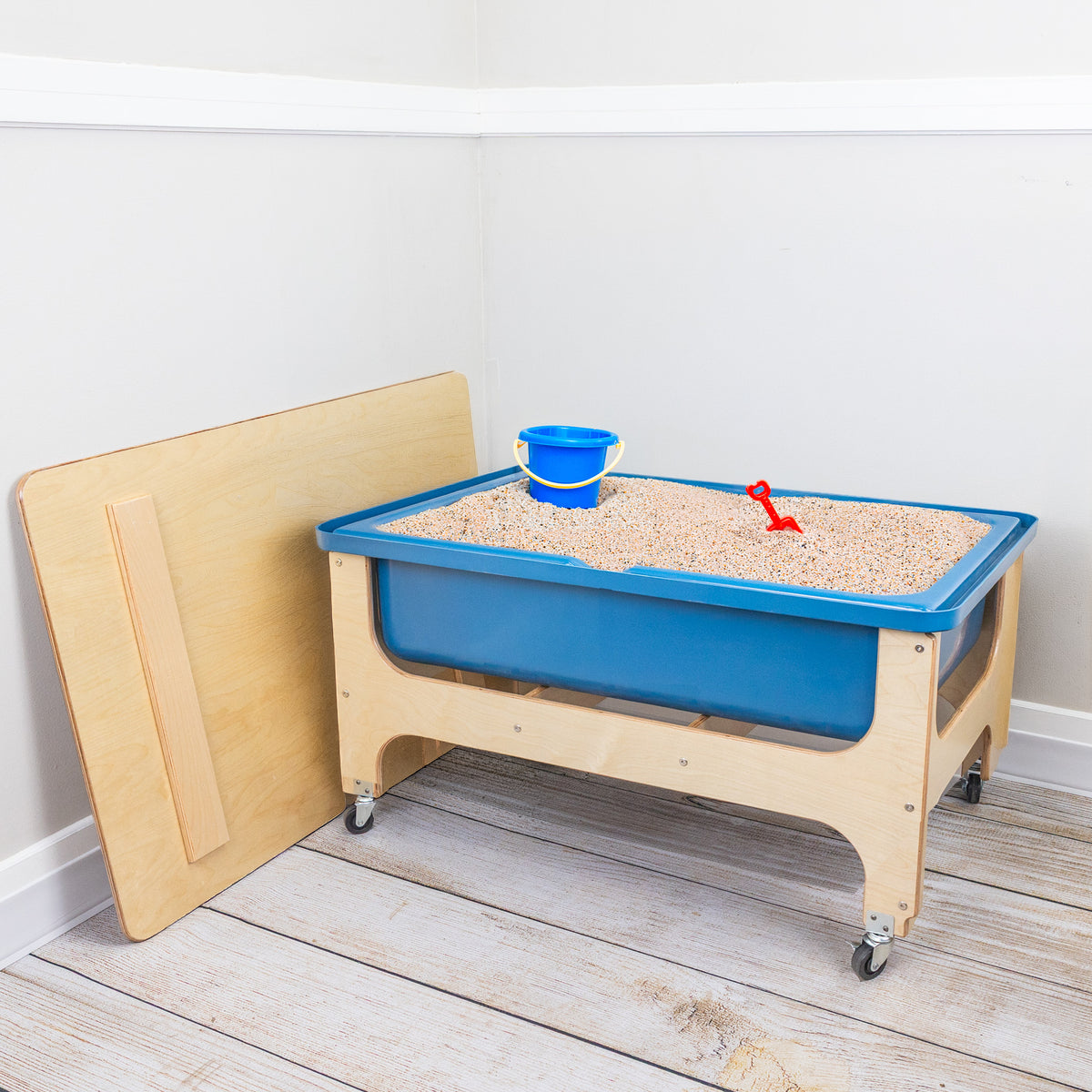 Deluxe Tot Size Sand & Water Table with Lid - Blue Tub