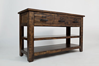 Distressed Industrial Style with Storage 50" Sofa Console Table