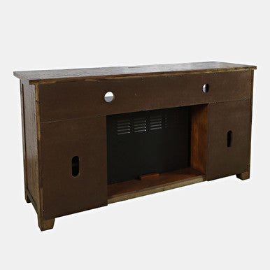 Narrow Gorge Industrial 60" TV Stand with Electric Fireplace