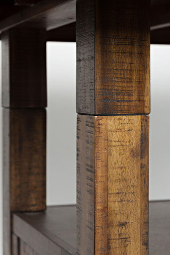 Narrow Gorge Solid Wood Adjustable Height 72" Dining Table