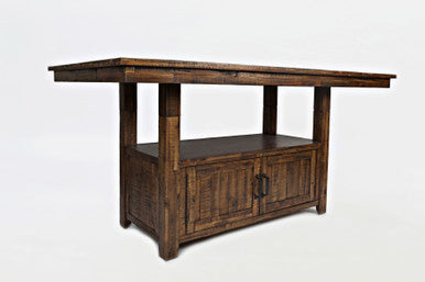 Narrow Gorge Solid Wood Adjustable Height 72" Dining Table