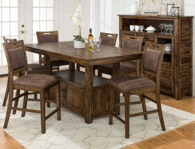 Narrow Gorge Solid Wood Adjustable Height 72" Dining Table