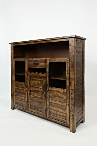 Narrow Gorge Distressed Industrial Solid Wood Wine Rack