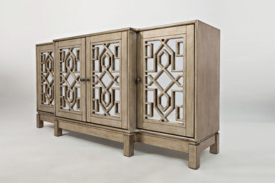 Bella Vita Glam 70" Mirrored Console Storage Cabinet