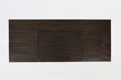 Ridge Rustic Distressed Acacia Desk with Charging Station