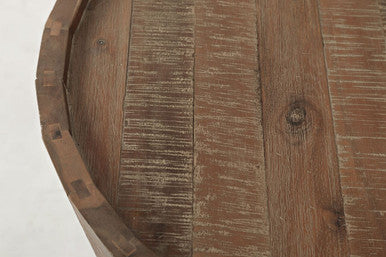 Riddle Modern Distressed Solid Acacia End Table