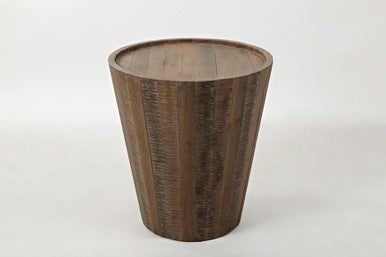 Riddle Modern Distressed Solid Acacia End Table