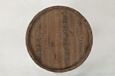 Riddle Modern Distressed Solid Acacia End Table
