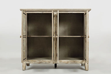 48" Coastal Charm Accent Cabinet - Acacia Wood with Four Doors