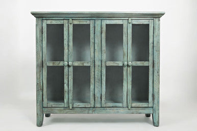48" Coastal Charm Accent Cabinet - Acacia Wood with Four Doors