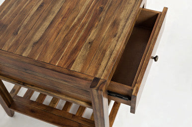 Luminous Lane Modern Essential Solid Wood End Table