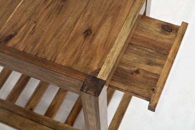 Luminous Lane Modern Essential Solid Wood Chairside End Table