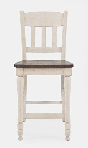 Ridge Reclaimed Pine Farmhouse Slat back Counter Stool (Set of 2)