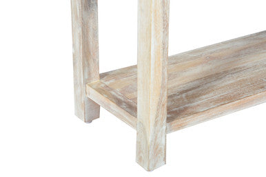 Brooks Rustic Global Solid Wood 24" Accent Table