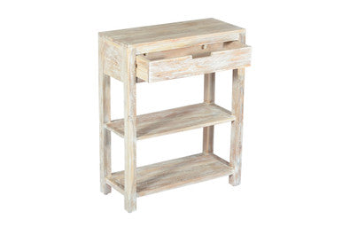 Brooks Rustic Global Solid Wood 24" Accent Table