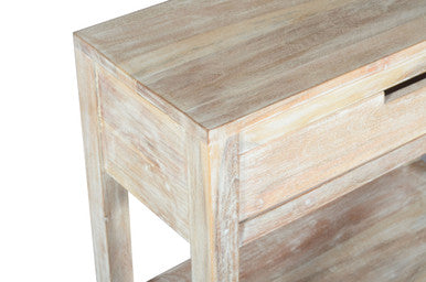 Brooks Rustic Global Solid Wood 24" Accent Table