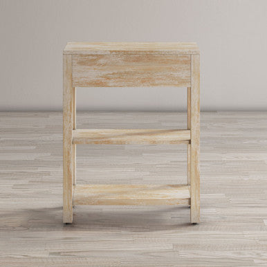 Brooks Rustic Global Solid Wood 24" Accent Table