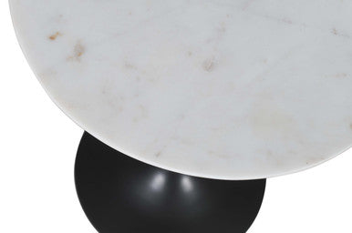 Solid Marble and Iron Modern Accent Tables (Set of 2)