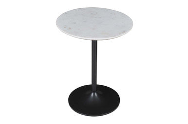 Solid Marble and Iron Modern Accent Tables (Set of 2)