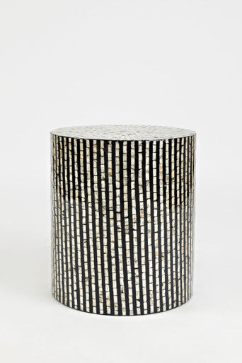 World Vault Round Terrazzo Capiz Shell Accent Table