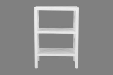 World Vault Solid Wood Modern X-Side Accent Table