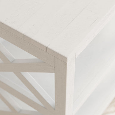 Bridgehampton X-Side Rustic Solid Wood Bookcase