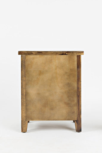 Artisan's Fusion Rustic Distressed Solid Wood Accent Table, Dakota Oak