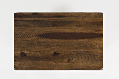 Artisan's Fusion Rustic Distressed Solid Wood Accent Table, Dakota Oak