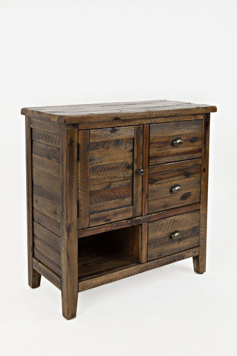Artisan's Fusion Rustic Distressed Solid Wood Accent Chest, Dakota Oak