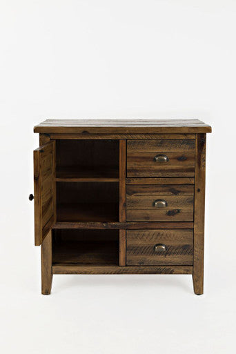 Artisan's Fusion Rustic Distressed Solid Wood Accent Chest, Dakota Oak