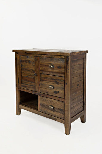 Artisan's Fusion Rustic Distressed Solid Wood Accent Chest, Dakota Oak