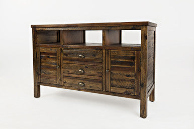Artisan's Fusion Rustic Distressed Acacia Media Console 50" Tv Stand
