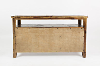 Artisan's Fusion Farmhouse Acacia Storage Console Tv Stand