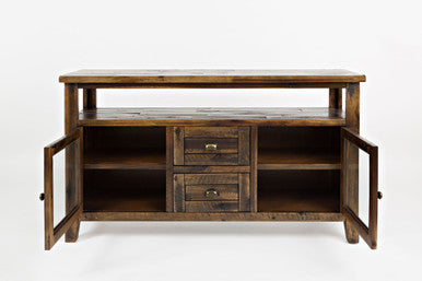 Artisan's Fusion Farmhouse Acacia Storage Console Tv Stand