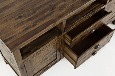 Artisan's Fusion Distressed Acacia Media Console 60" Tv Stand