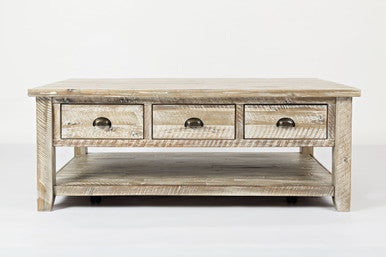 Artisan's Fusion Rustic Solid Wood Coffee Table