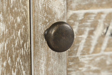 Artisan's Fusion Rustic Distressed Solid Wood Accent Table, Washed Grey