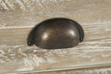 Artisan's Fusion Rustic Distressed Solid Wood Accent Table, Washed Grey