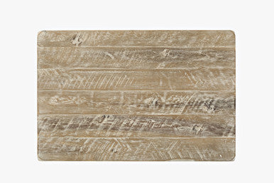 Artisan's Fusion Rustic Distressed Solid Wood Accent Table, Washed Grey