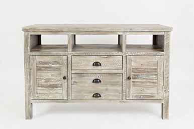 Artisan's Fusion Rustic Distressed Acacia Media Console 50" Tv Stand