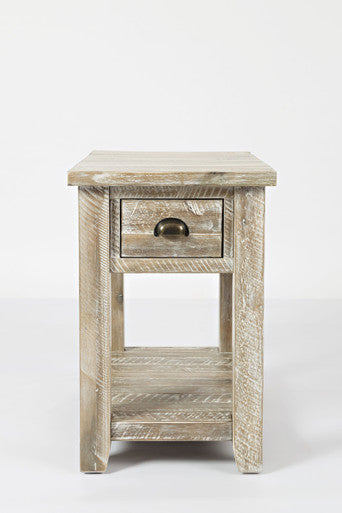 Artisan's Fusion Distressed Solid Wood Chairside Table