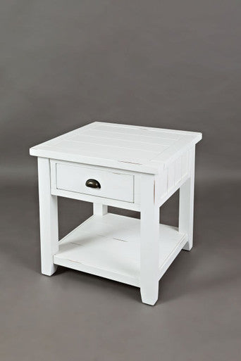 Artisan's Fusion Rustic Farmhouse Solid Wood End Table
