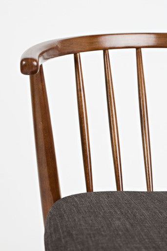 Denmark Upholstered Modern Curved Back Side Chair (Set of 2)