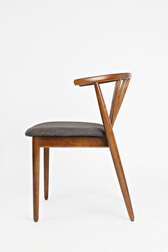 Denmark Upholstered Modern Curved Back Side Chair (Set of 2)