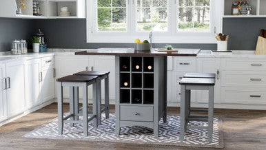 Coastal Town Solid Acacia Farmhouse Backless Saddle Stool (Set of 2)