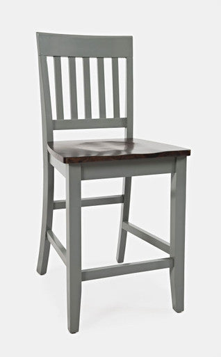Poppy Drive Farmhouse 4-Piece Grey Counter Height Dining Set