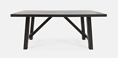Country Side 72" Distressed Solid Wood Trestle Dining Table