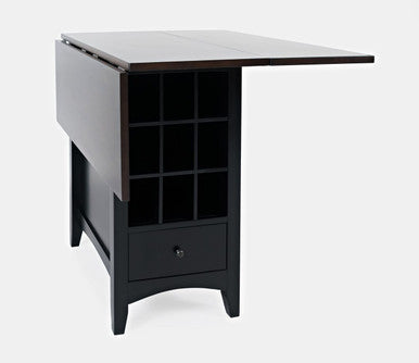 Cedar Cove Farmhouse Storage Counter Drop Leaf Dining Table