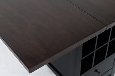 Cedar Cove Farmhouse Storage Counter Drop Leaf Dining Table